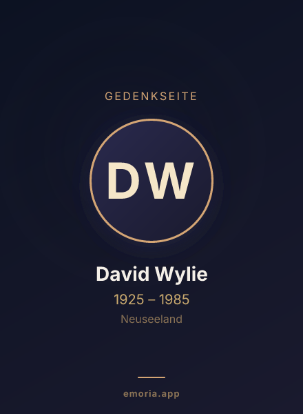 Gedenkportrait von David Wylie