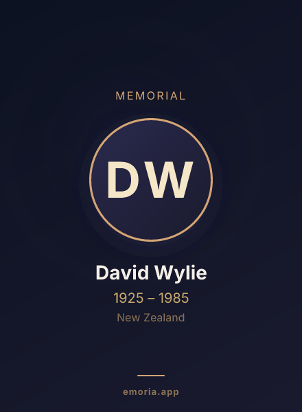 Memorial portrait of David Wylie