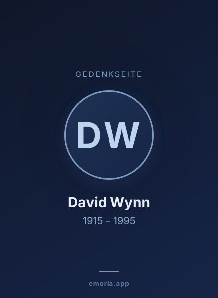 Gedenkportrait von David Wynn