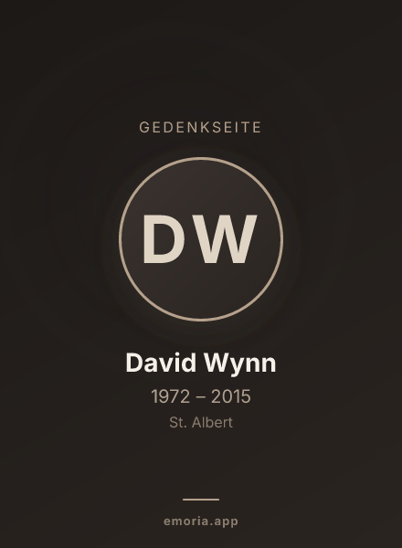 Gedenkportrait von David Wynn