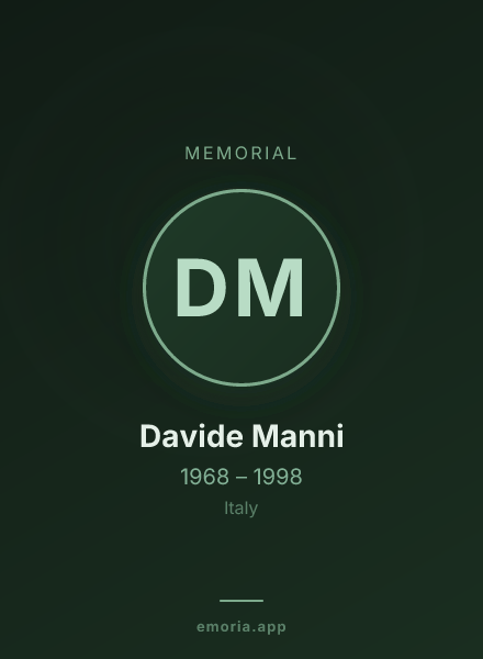 Memorial portrait of Davide Manni