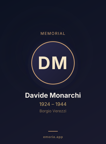 Memorial portrait of Davide Monarchi