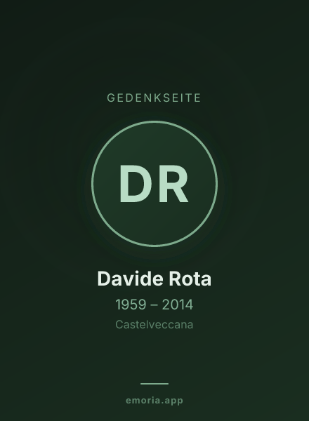 Gedenkportrait von Davide Rota