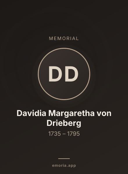 Memorial portrait of Davidia Margaretha von Drieberg