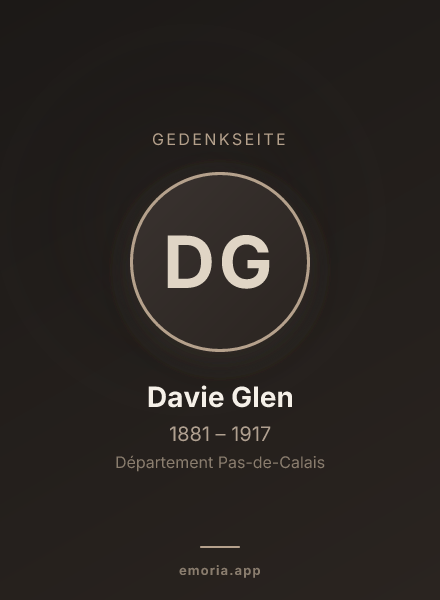 Gedenkportrait von Davie Glen