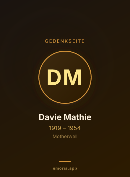 Gedenkportrait von Davie Mathie