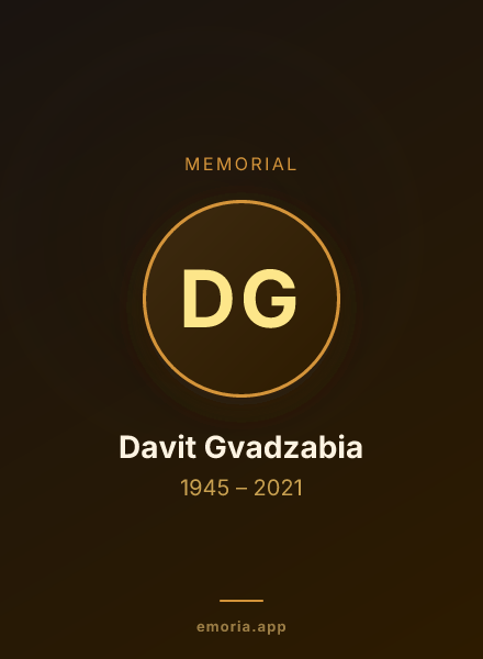 Memorial portrait of Davit Gvadzabia