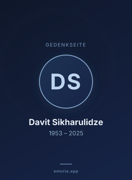 Gedenkportrait von Davit Sikharulidze