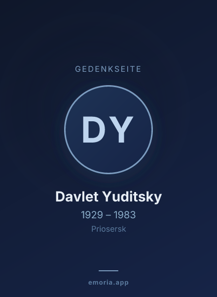 Gedenkportrait von Davlet Yuditsky