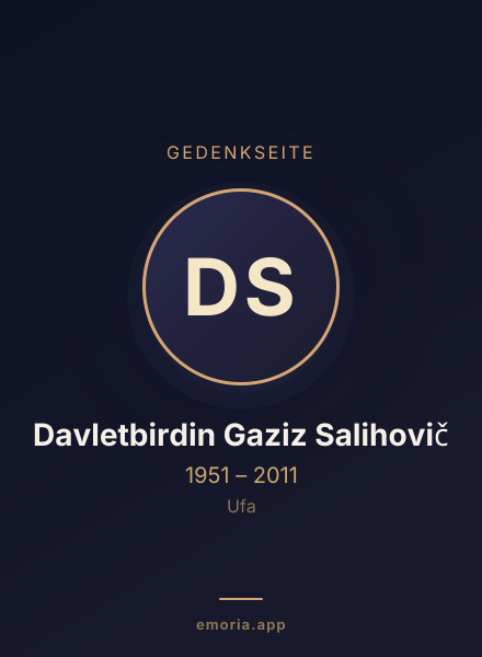 Gedenkportrait von Davletbirdin Gaziz Salihovič