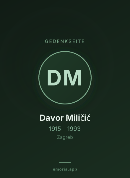 Gedenkportrait von Davor Miličić