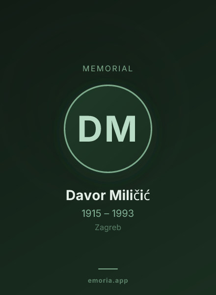 Memorial portrait of Davor Miličić
