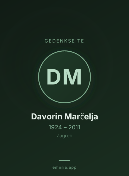 Gedenkportrait von Davorin Marčelja