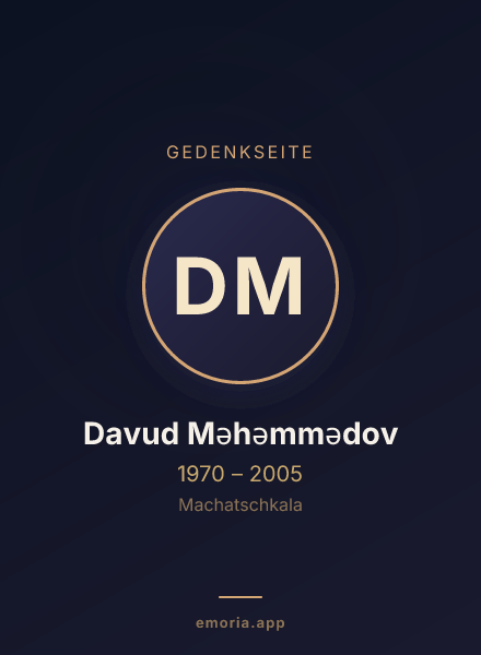 Gedenkportrait von Davud Məhəmmədov