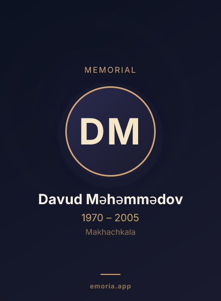 Memorial portrait of Davud Məhəmmədov
