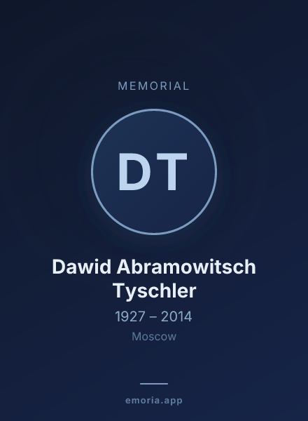 Memorial portrait of Dawid Abramowitsch Tyschler