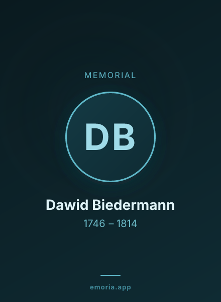 Memorial portrait of Dawid Biedermann