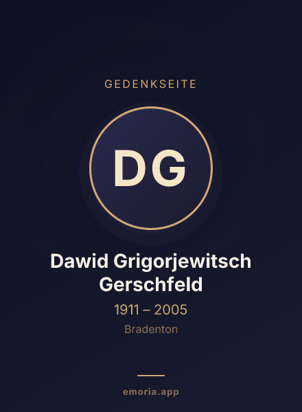 Gedenkportrait von Dawid Grigorjewitsch Gerschfeld