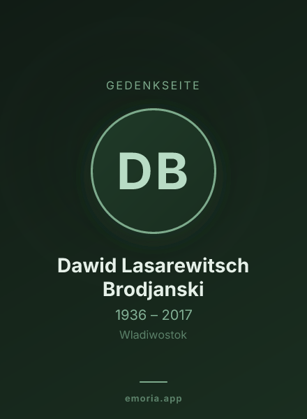 Gedenkportrait von Dawid Lasarewitsch Brodjanski