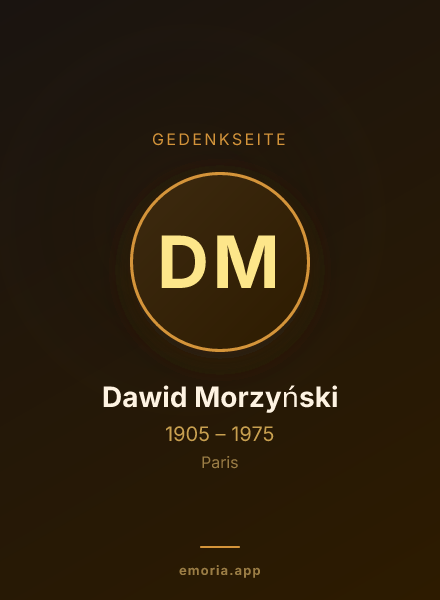 Gedenkportrait von Dawid Morzyński