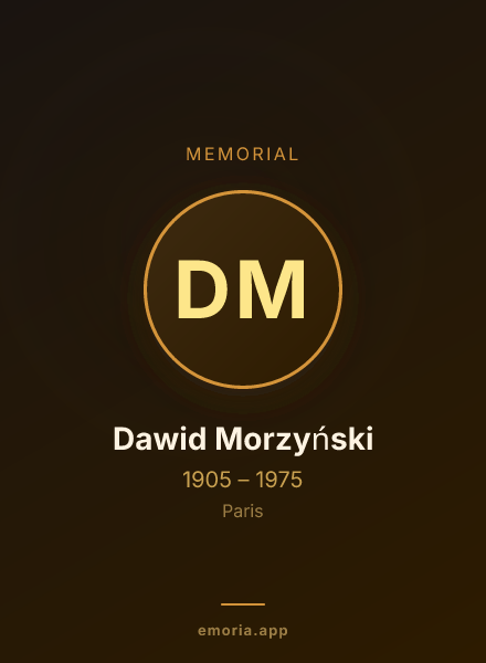 Memorial portrait of Dawid Morzyński