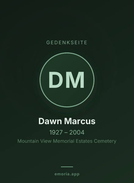 Gedenkportrait von Dawn Marcus