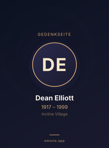 Gedenkportrait von Dean Elliott