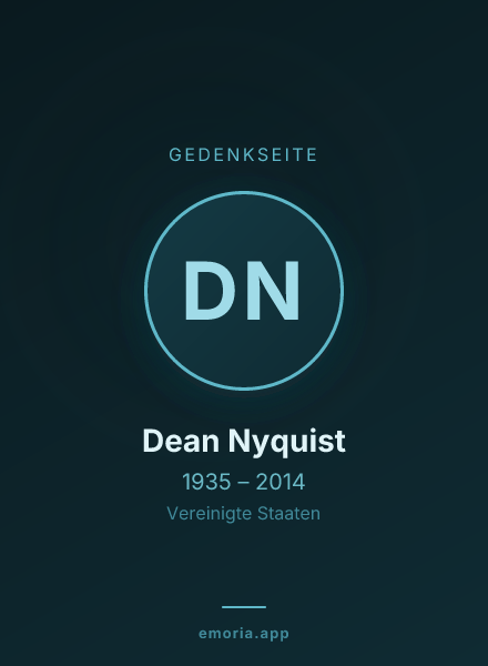 Gedenkportrait von Dean Nyquist