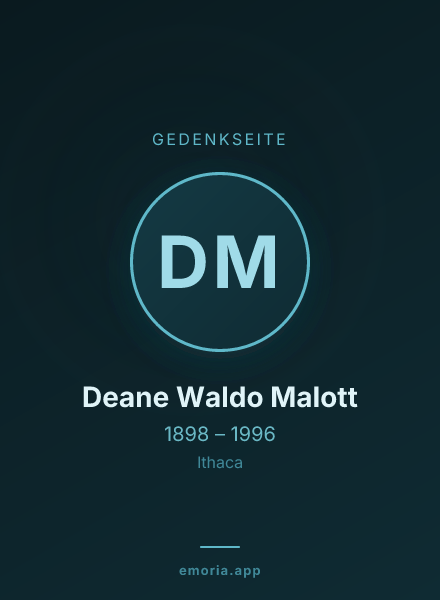 Gedenkportrait von Deane Waldo Malott