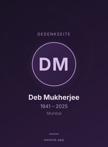 Gedenkportrait von Deb Mukherjee