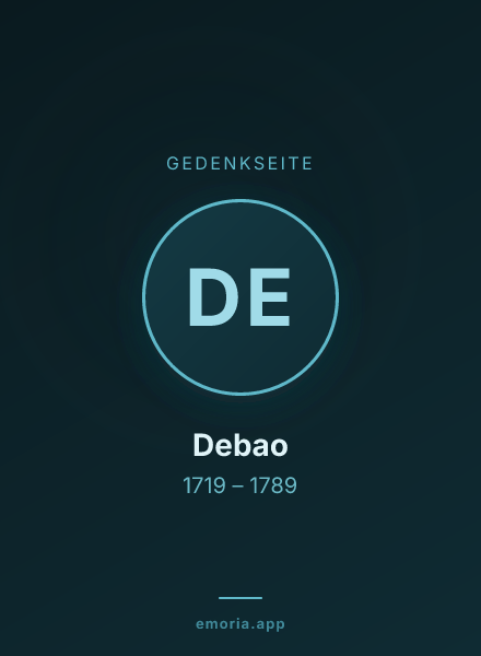 Gedenkportrait von Debao