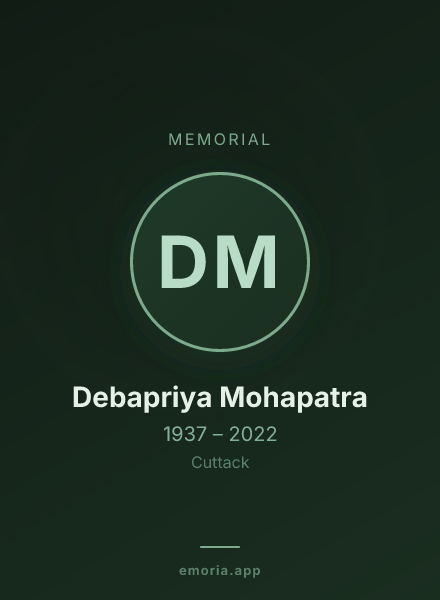 Memorial portrait of Debapriya Mohapatra
