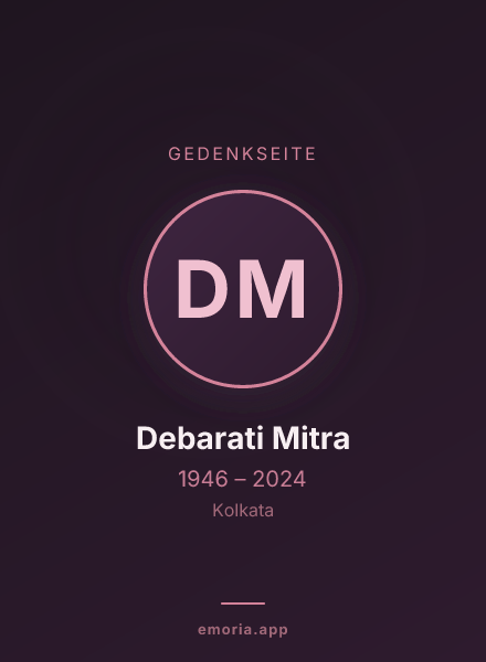 Gedenkportrait von Debarati Mitra