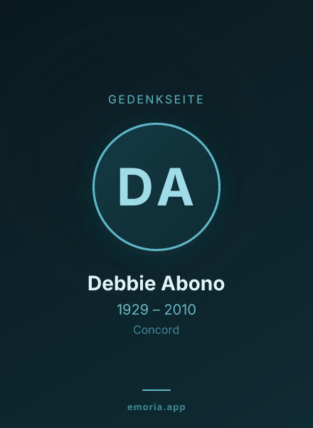 Gedenkportrait von Debbie Abono