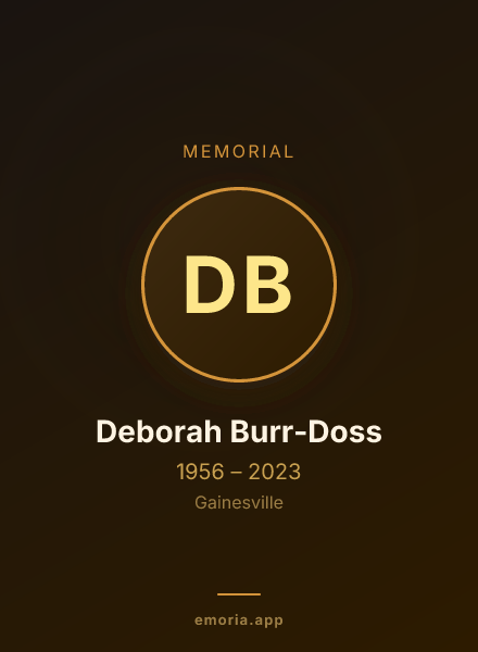 Memorial portrait of Deborah Burr-Doss