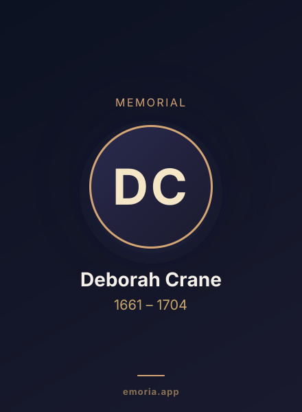 Memorial portrait of Deborah Crane