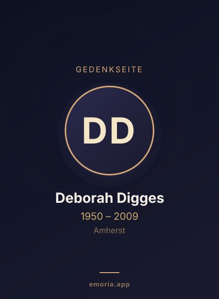Gedenkportrait von Deborah Digges