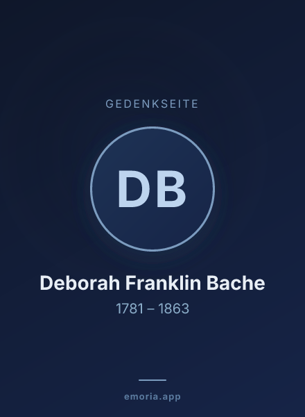 Gedenkportrait von Deborah Franklin Bache
