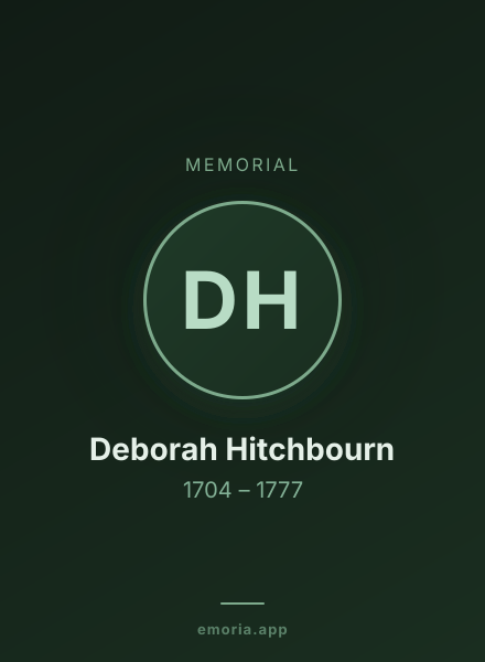 Memorial portrait of Deborah Hitchbourn