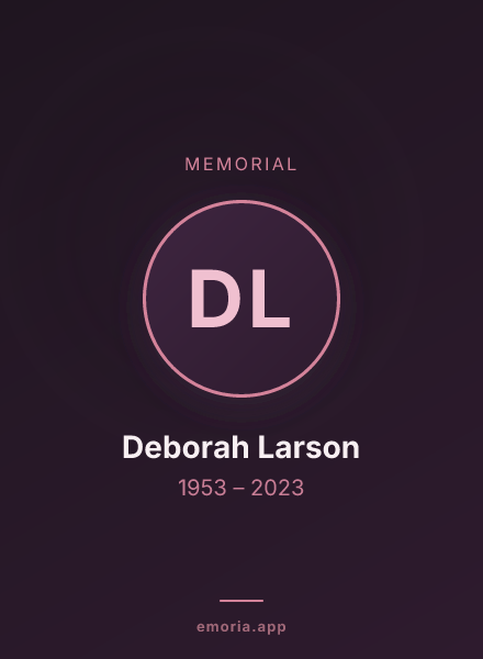 Memorial portrait of Deborah Larson