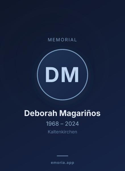 Memorial portrait of Deborah Magariños