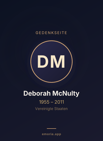 Gedenkportrait von Deborah McNulty