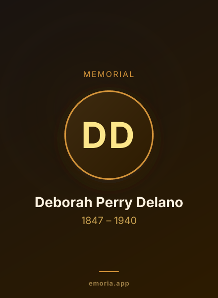 Memorial portrait of Deborah Perry Delano