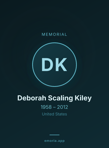 Memorial portrait of Deborah Scaling Kiley