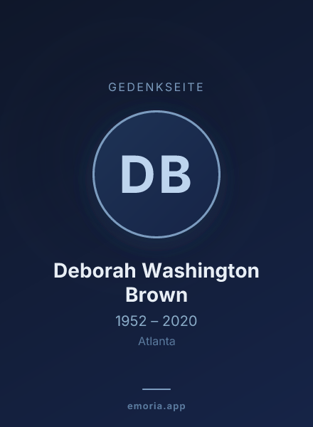 Gedenkportrait von Deborah Washington Brown