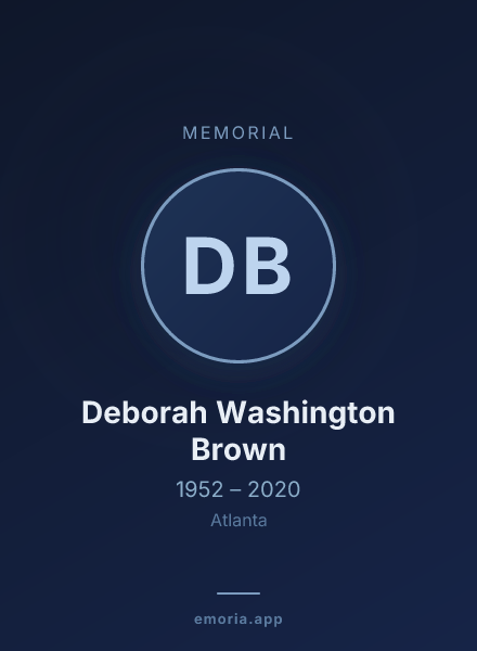 Memorial portrait of Deborah Washington Brown