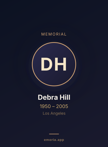 Memorial portrait of Debra Hill