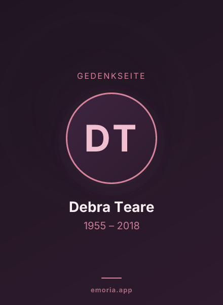 Gedenkportrait von Debra Teare