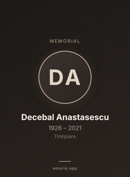 Memorial portrait of Decebal Anastasescu