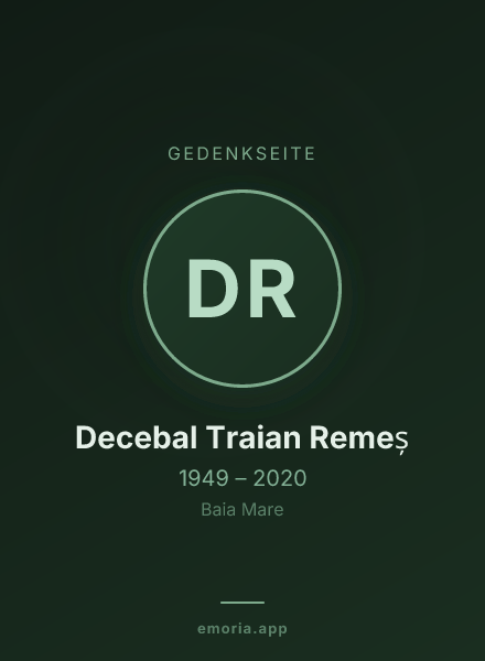 Gedenkportrait von Decebal Traian Remeș